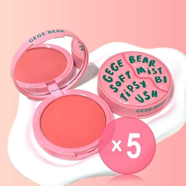Gege Bear-Soft Mist Tipsy Blush - 4 Colors 5pcs Bundle Set