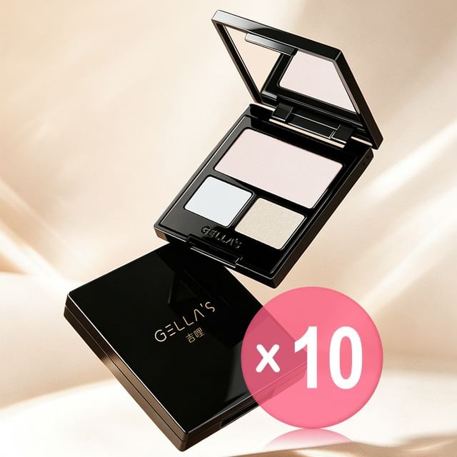 GELLA-S-Lightsensing Trl-tone Luminous Highlighter Powder 10pcs Bundle Set