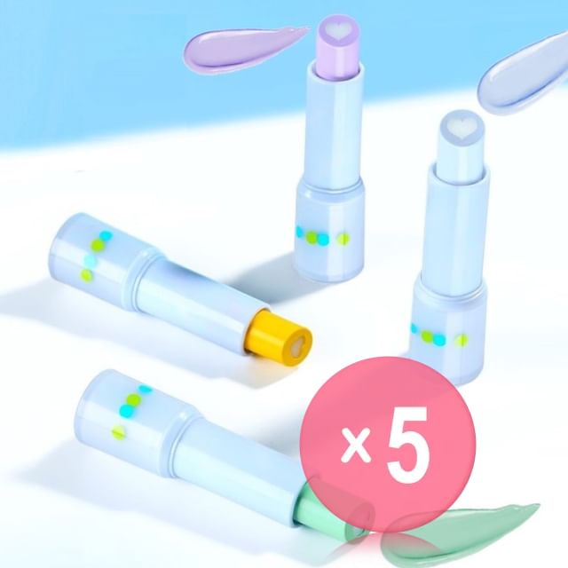 GELLA-S-Moisturizing Base Stick - 4 Colors 5pcs Bundle Set