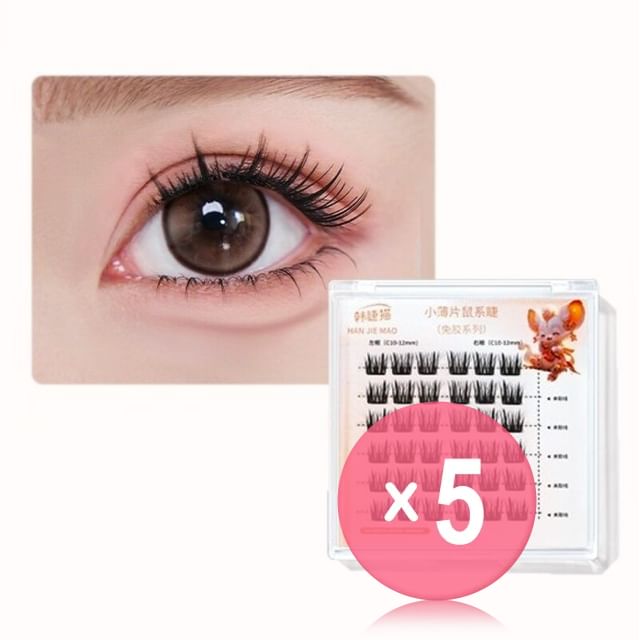 GELLA-S-Thin Glue-free False Eyelashes - Hamster 5pcs Bundle Set