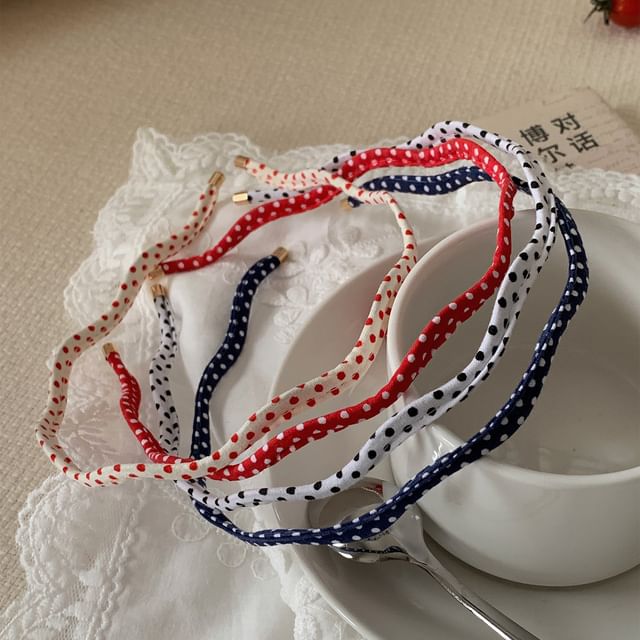 Gemsha-Dotted Wavy Hair Band