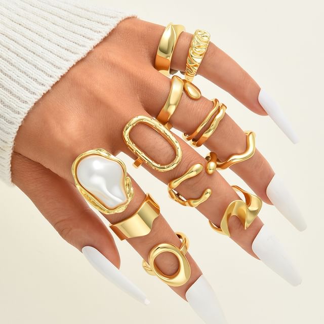 Gemsha-Set of 11 Ring
