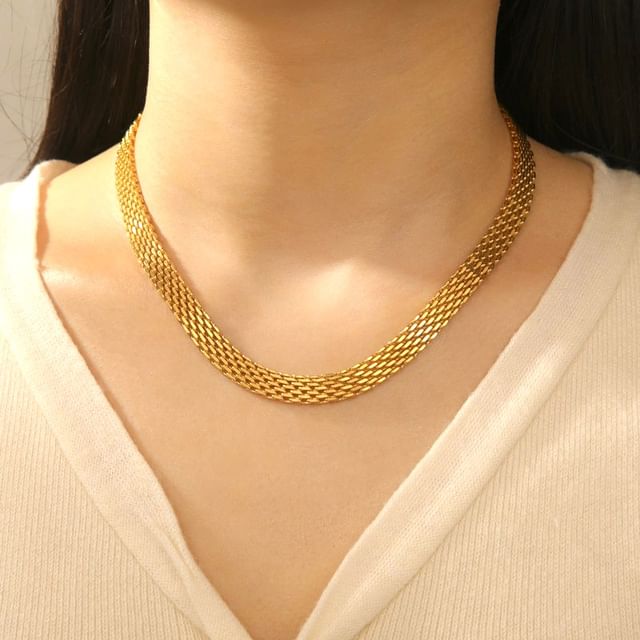 Gemsha-Snakebone Chunky Bracelet Necklace