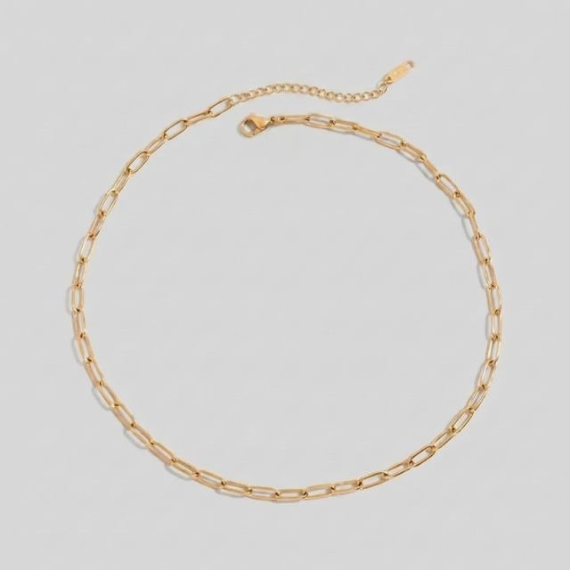 Gemsha-Snakebone Layered CZ Necklace