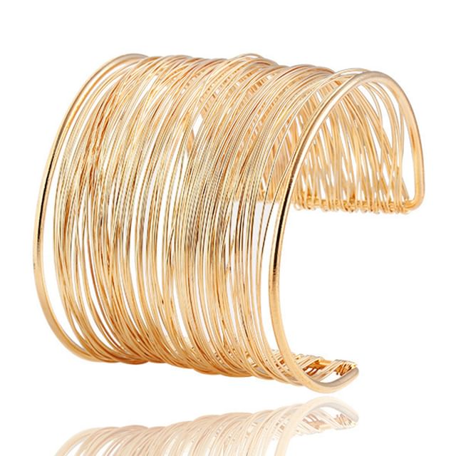 Gemsha-Wire Open Cuff Bracelet