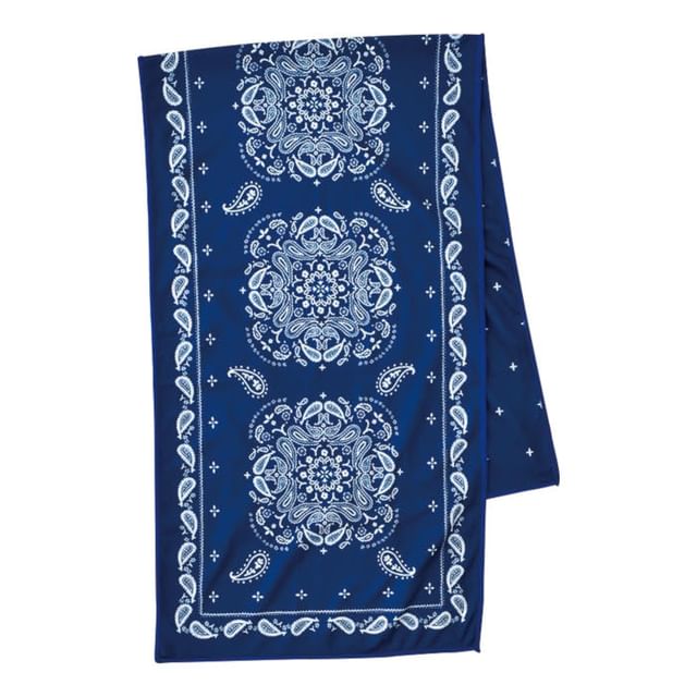GENDAI HYAKKA-Paisley Pattern Cooling Towel Navy