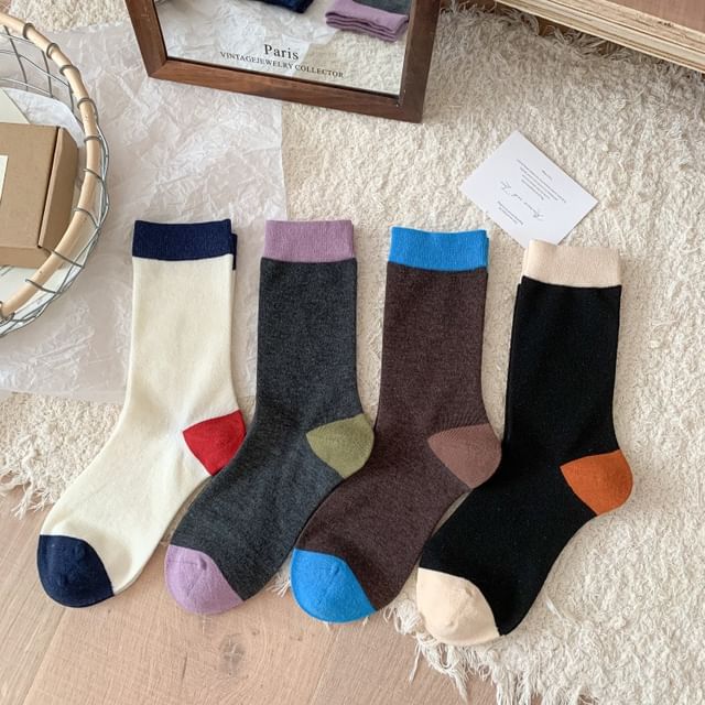 Gentiana-Color Block Socks