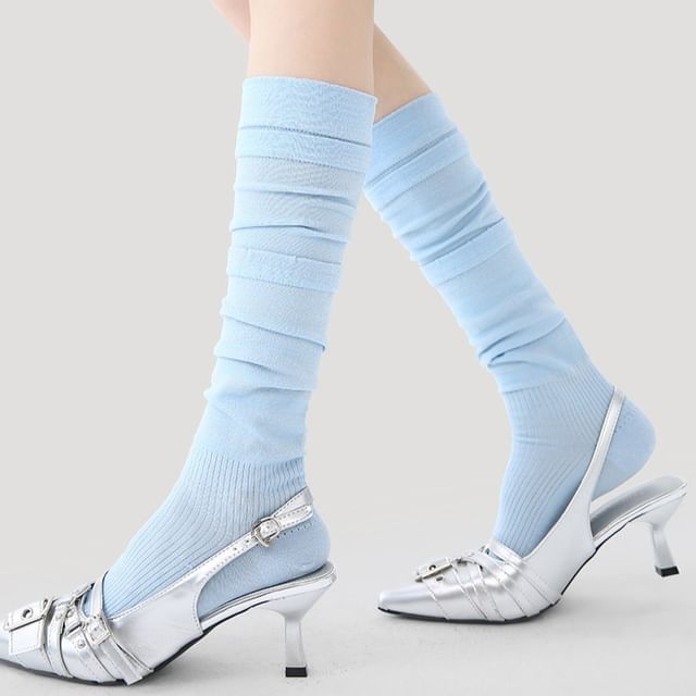 Gentiana-Plain Mid Calf Socks