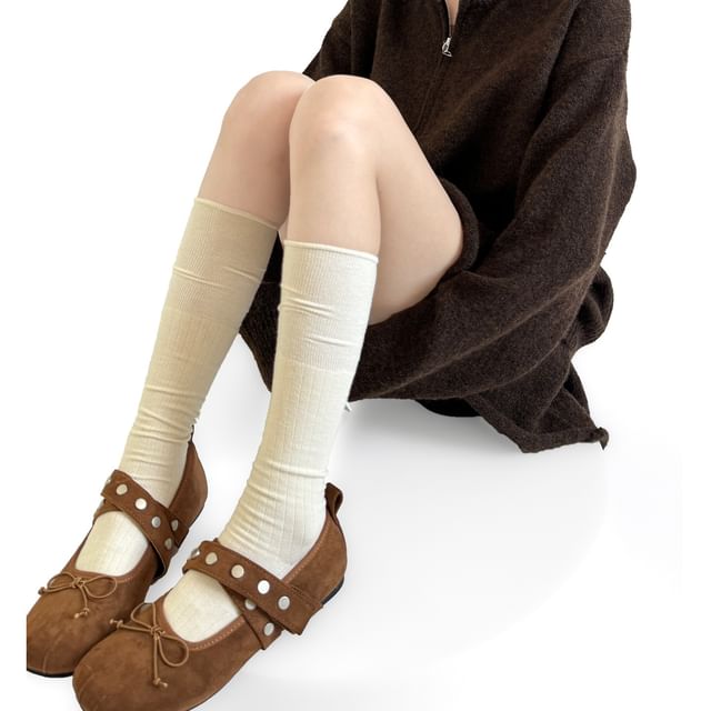 Gentiana-Plain Tall Socks