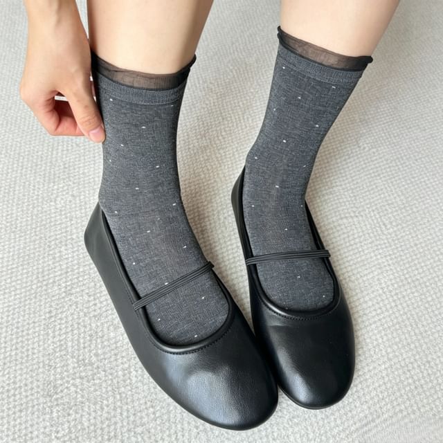 Gentiana-Polka Dot Organza Socks