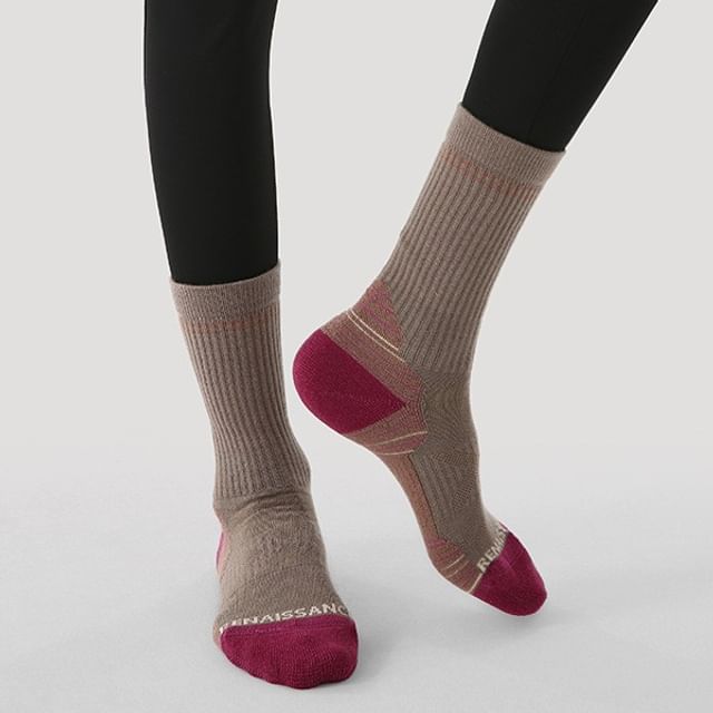 Gentiana-Striped Crew Socks