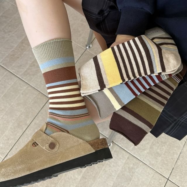 Gentiana-Striped Socks