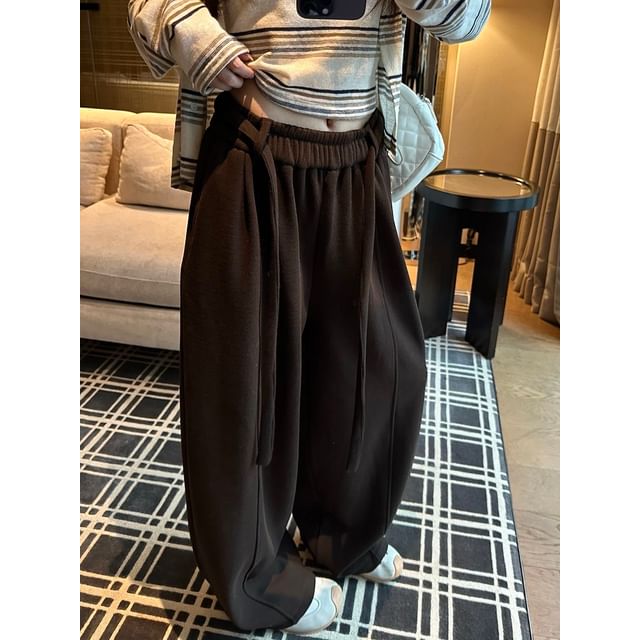 Gilmort-High Waist Plain Wide Leg Pants