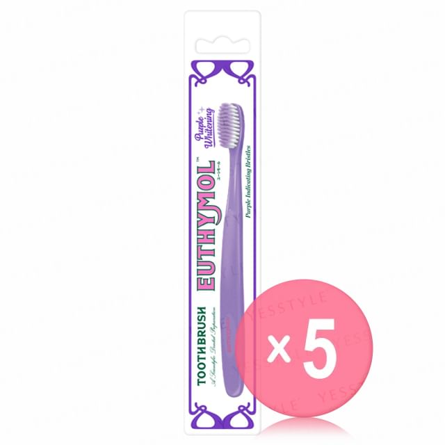 Ginza Stefany Tokyo-EUTHYMOL Whitening Purple Toothbrush 5pcs Bundle Set