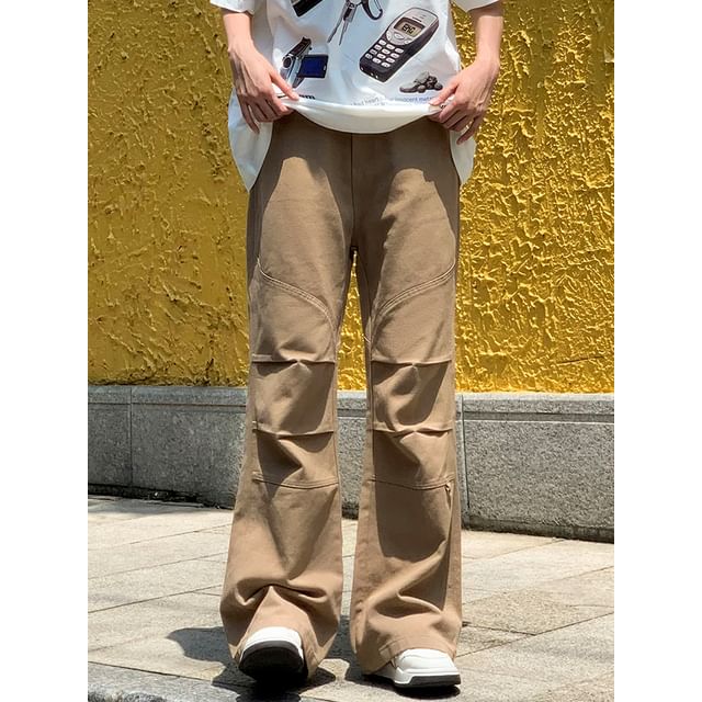 Giuliana-Mid Rise Plain Flared Pants