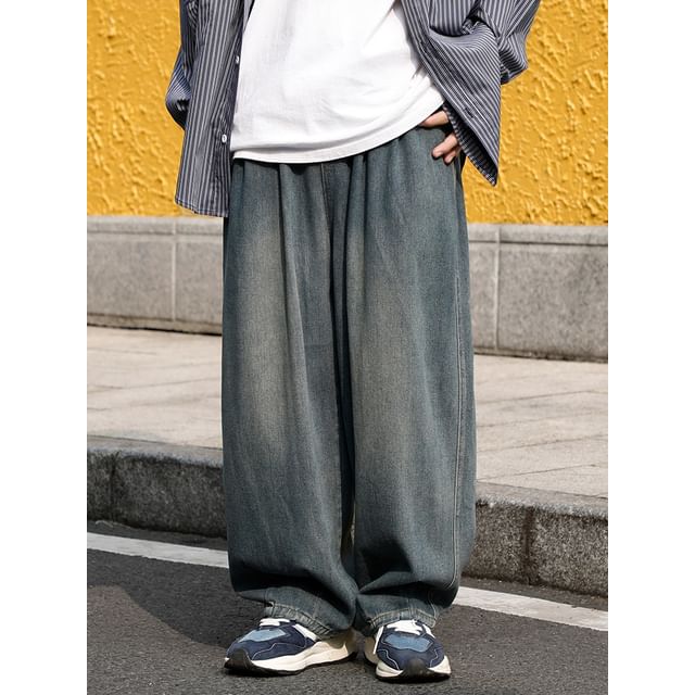 Giuliana-Mid Rise Washed Baggy Jeans