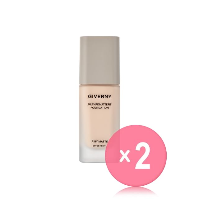 GIVERNY-Milchak Matte Fit Foundation - 3 Colors 2pcs Bundle Set