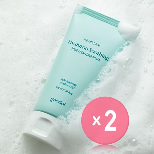 Goodal-Heartleaf Hyaluron Soothing Pore Cleansing Foam 2pcs Bundle Set