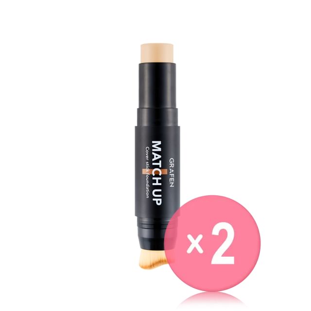 GRAFEN-Match Up Cover Stick Foundation - 2 Colors 2pcs Bundle Set