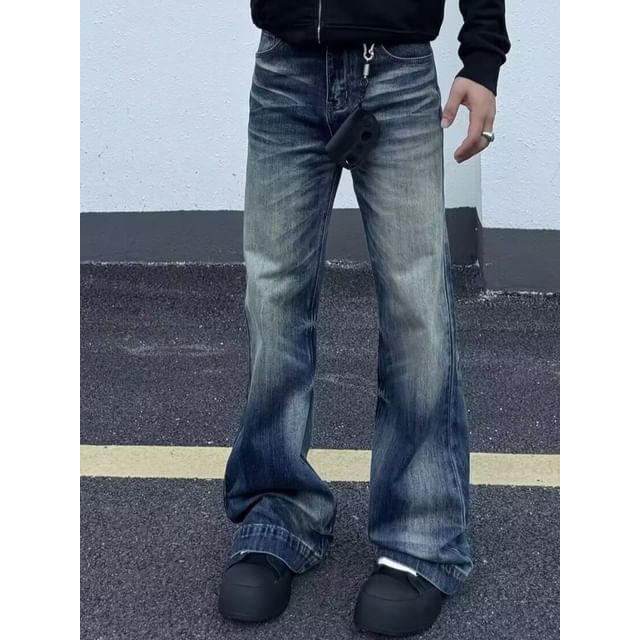 GRAYCIOUS-High Waist Washed Wide Leg Jeans
