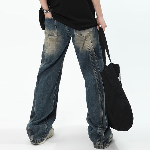 GRAYCIOUS-Mid Rise Washed Loose Fit Jeans