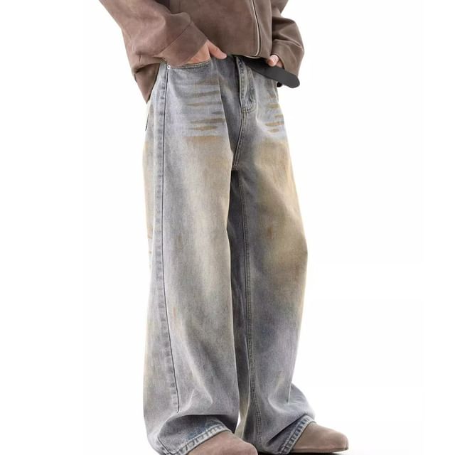 GRAYCIOUS-Mid Rise Washed Wide Leg Jeans