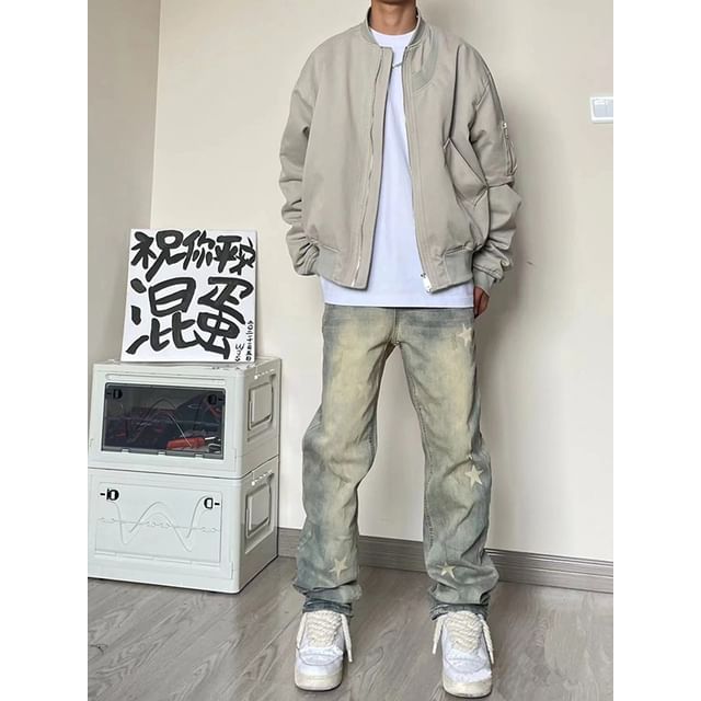 GRAYCIOUS-Mid Waist Washed Loose Fit Jeans
