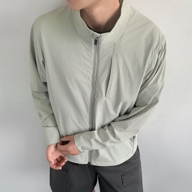 GRAYCIOUS-Plain Zip Jacket