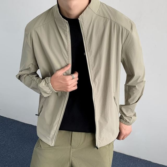 GRAYCIOUS-Plain Zip Jacket
