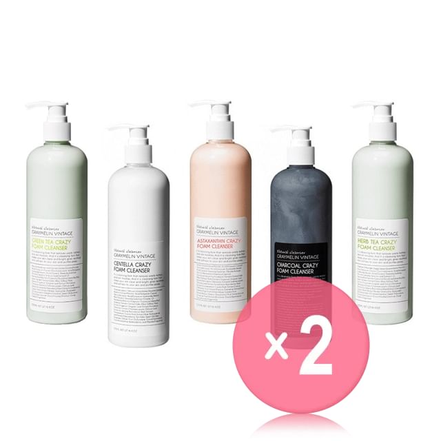 GRAYMELIN-Crazy Foam Cleanser - 5 Types 2pcs Bundle Set