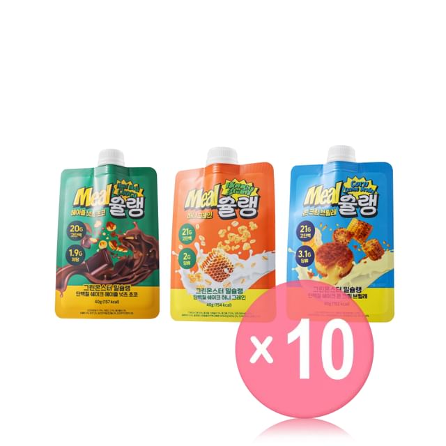 GREEN MONSTER-Meal Chelin Protein Shake - 3 Types 10pcs Bundle Set