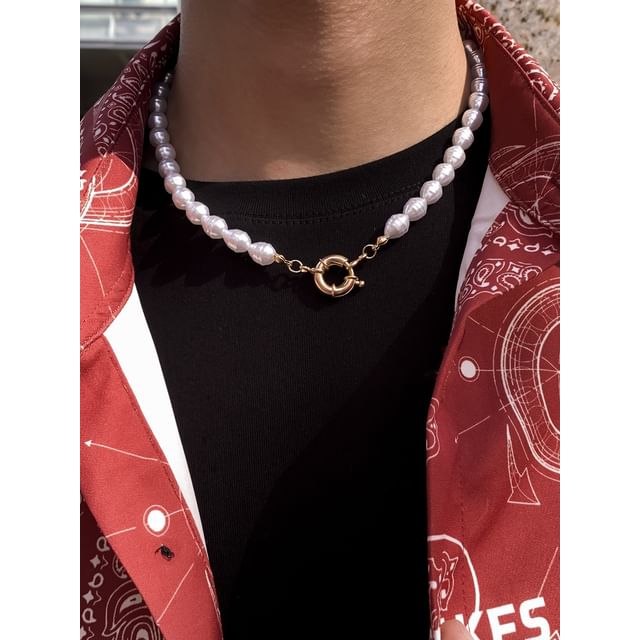 Gretlyn-Chunky Clasp Beaded Necklace