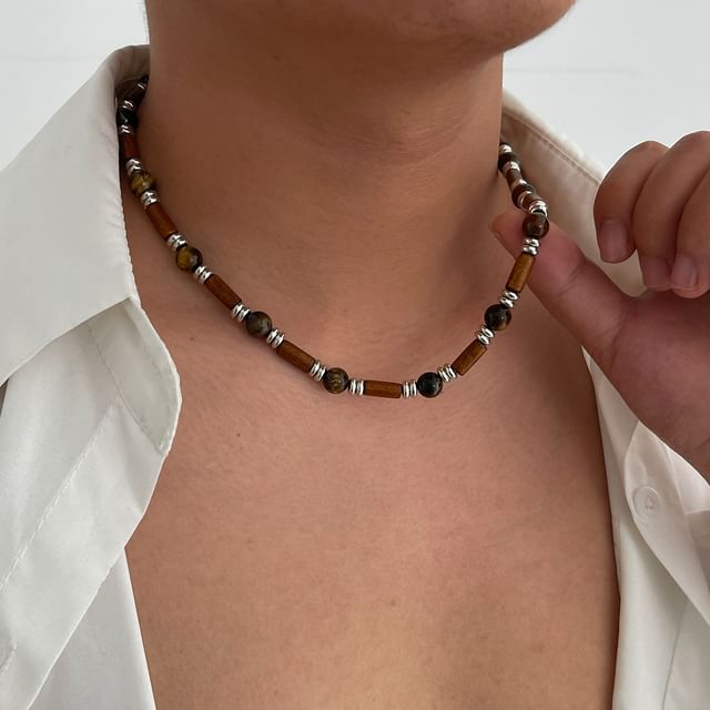 Gretlyn-Gemstone Beaded Necklace