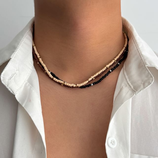 Gretlyn-Layered Bead Choker