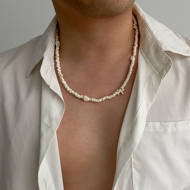 Gretlyn-Starfish Shell Bead Choker