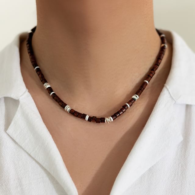 Gretlyn-Wooden Bead Choker