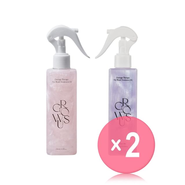GROWUS-Damage Therapy No-Wash Treatment EX - 2 Types 2pcs Bundle Set