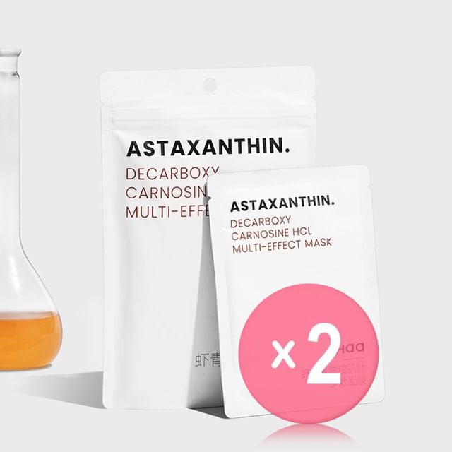 Haa-Astaxanthin Decarboxy Carnosine HCL Multi-Effect Mask 2pcs Bundle Set