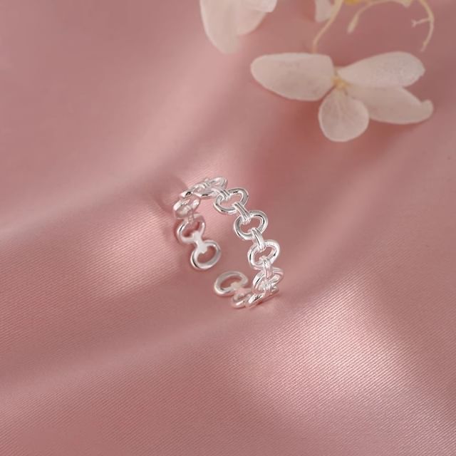Halfla-Chain S925 Sterling Silver Open Ring