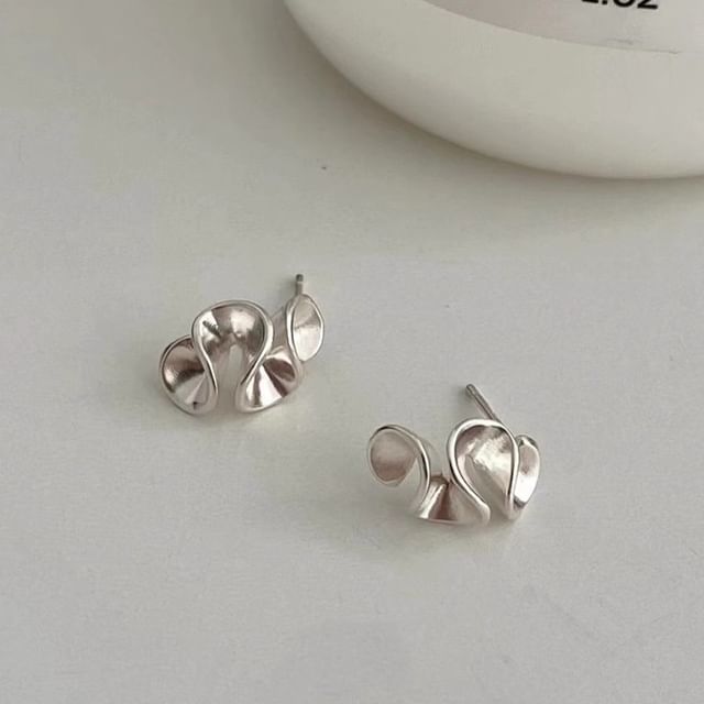 Halfla-Ruffle Alloy Stud Earring
