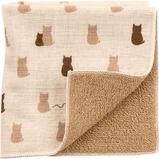 hamamonyo-Beige Cat Hand Towel
