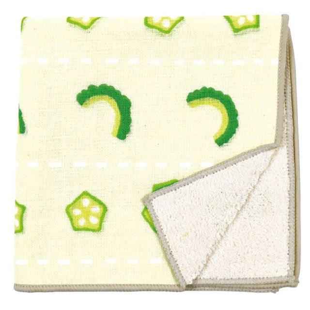 hamamonyo-Bitter Melon Okra Hand Towel