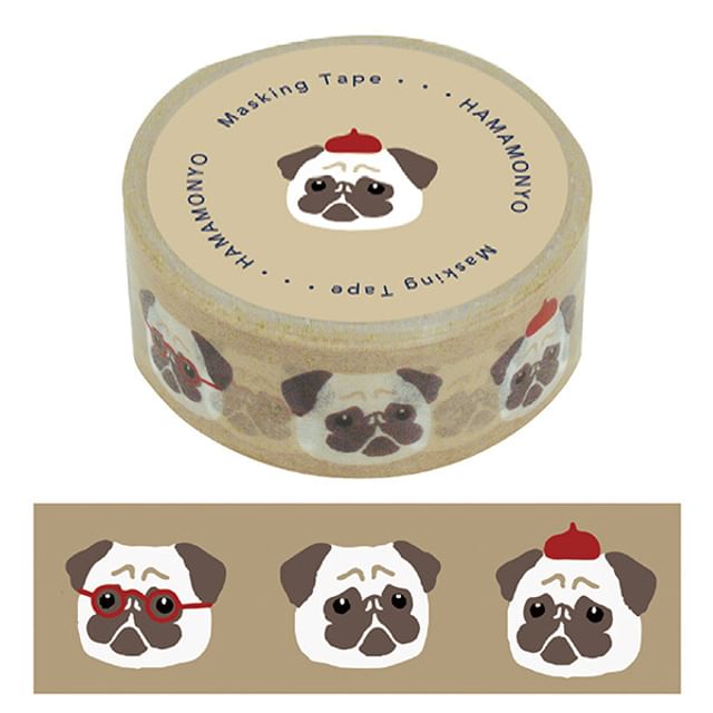 hamamonyo-Dog Pug The Painter Masking Tape