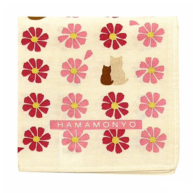 hamamonyo-Flower Cat Handkerchief