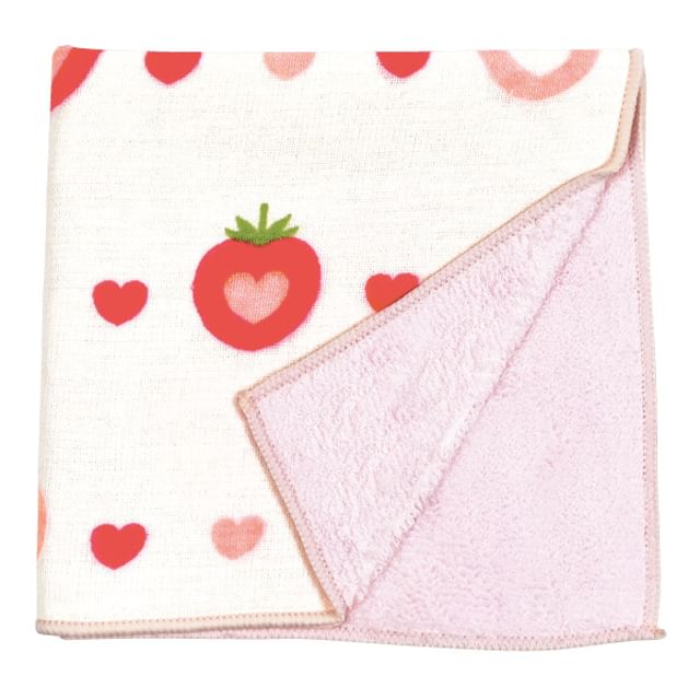 hamamonyo-Heart Strawberries Hand Towel