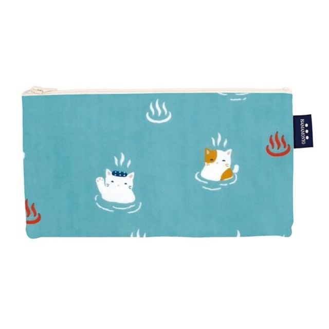 hamamonyo-Hot Spring Cat Flat Pouch
