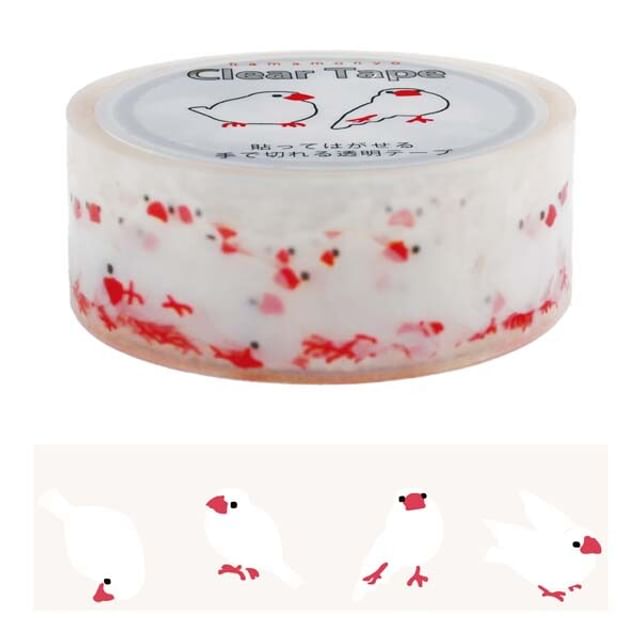 hamamonyo-Java Sparrows Clear Masking Tape