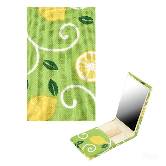 hamamonyo-Lemon Foldable Travel Mirror Pink