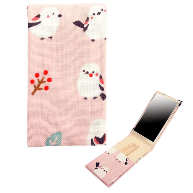 hamamonyo-Long-tailed Tit Bird Foldable Travel Mirror-1 Stück