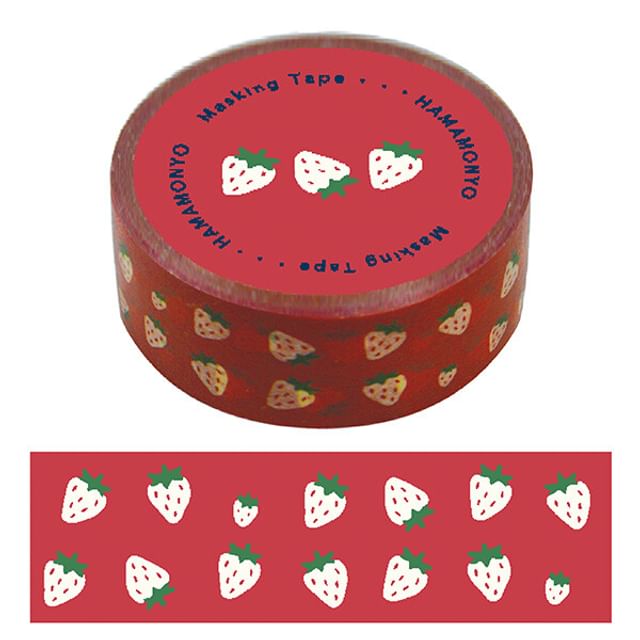 hamamonyo-Mini Strawberry Masking Tape